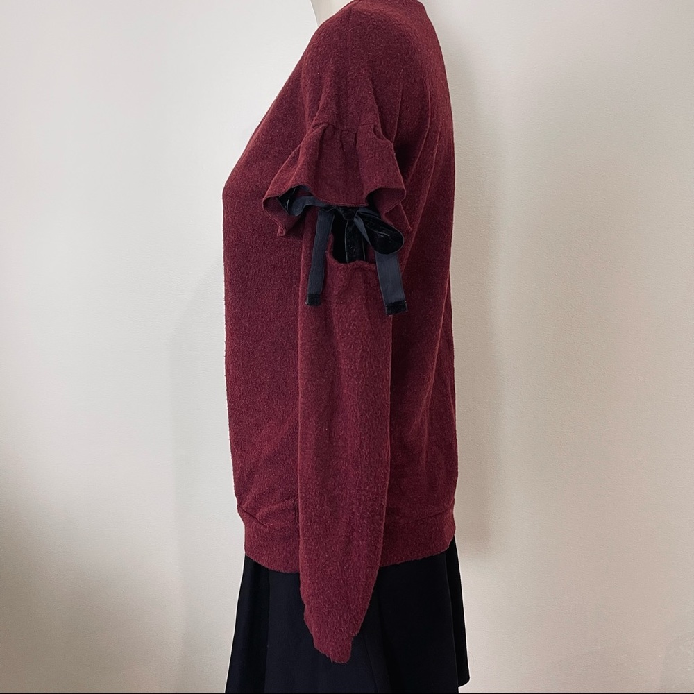 ALMOST FAMOUS 2 SWEATERS |set of 2 v-neck open arm fancy shoulder tie CR… - Picture 8 of 16